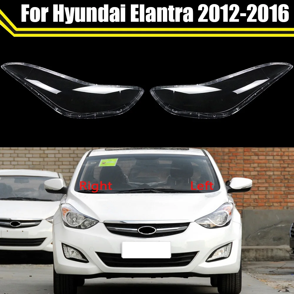 

Lens Glass Light Lamp Caps Headlamp Shell Waterproof Mask Transparent Lampshade Headlight Cover For Hyundai Elantra 2012~2016