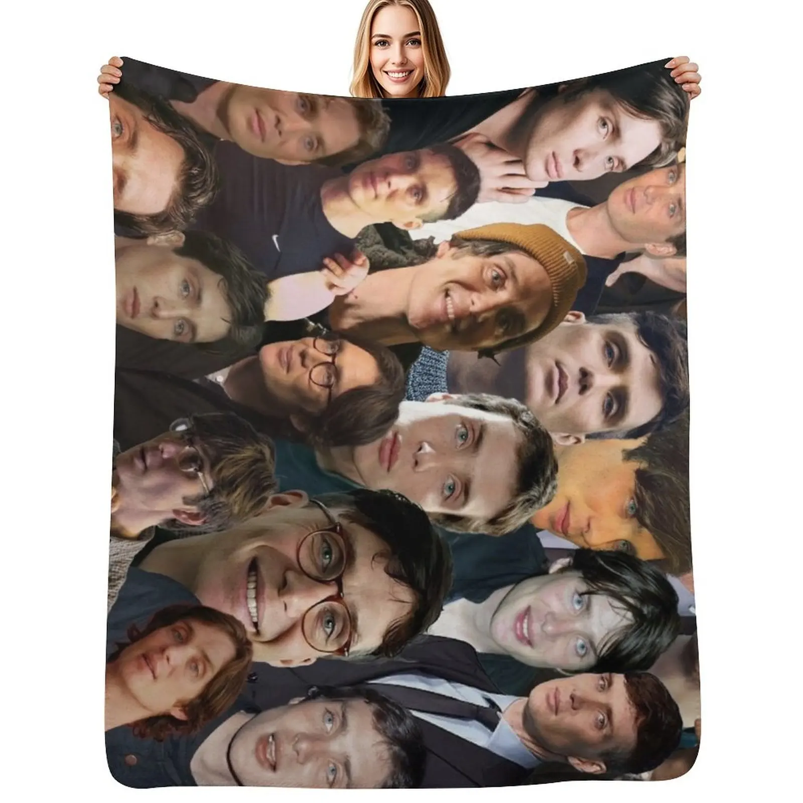

Cillian Murphy Photo Collage Throw Blanket Hair For Decorative Sofa Bed Fashionable funny gift Blankets