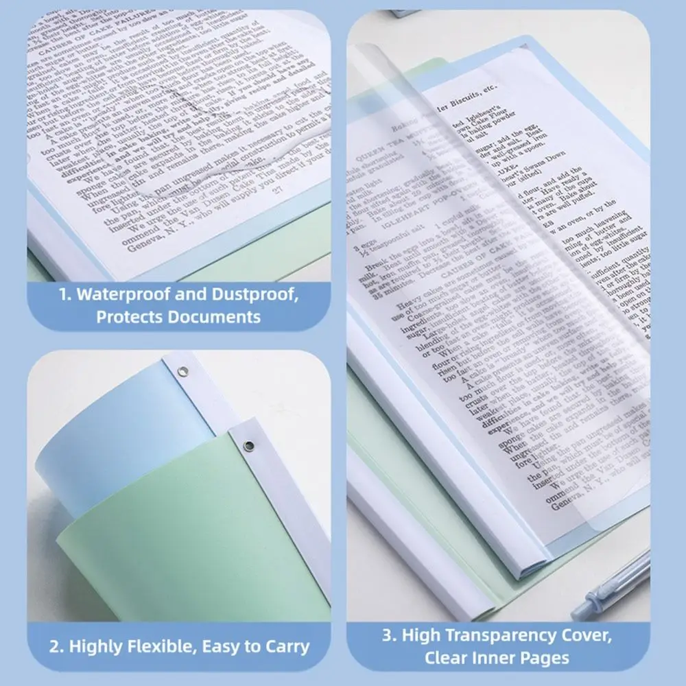 

Простая папка для файлов формата А4 Morandi, цветная папка с боковым отверстием, вращающаяся папка с стержня, папка с боковым отверстием для студентов