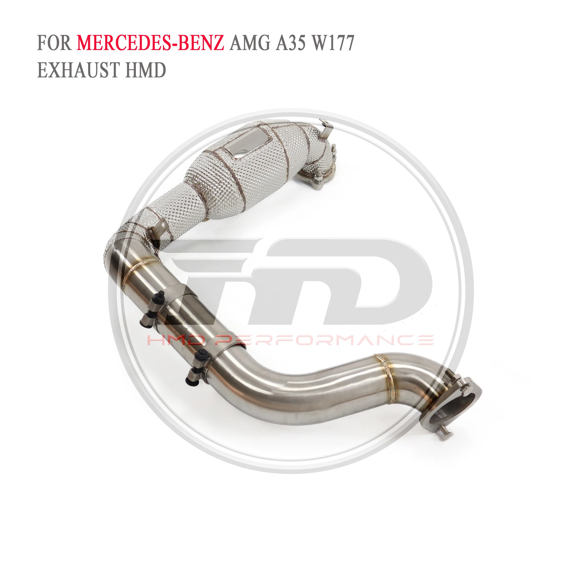 

HMD stainless steel exhaust For Mercedes Benz AMG A35 exhaust W177 exhaust without cat catalytic dowpipe