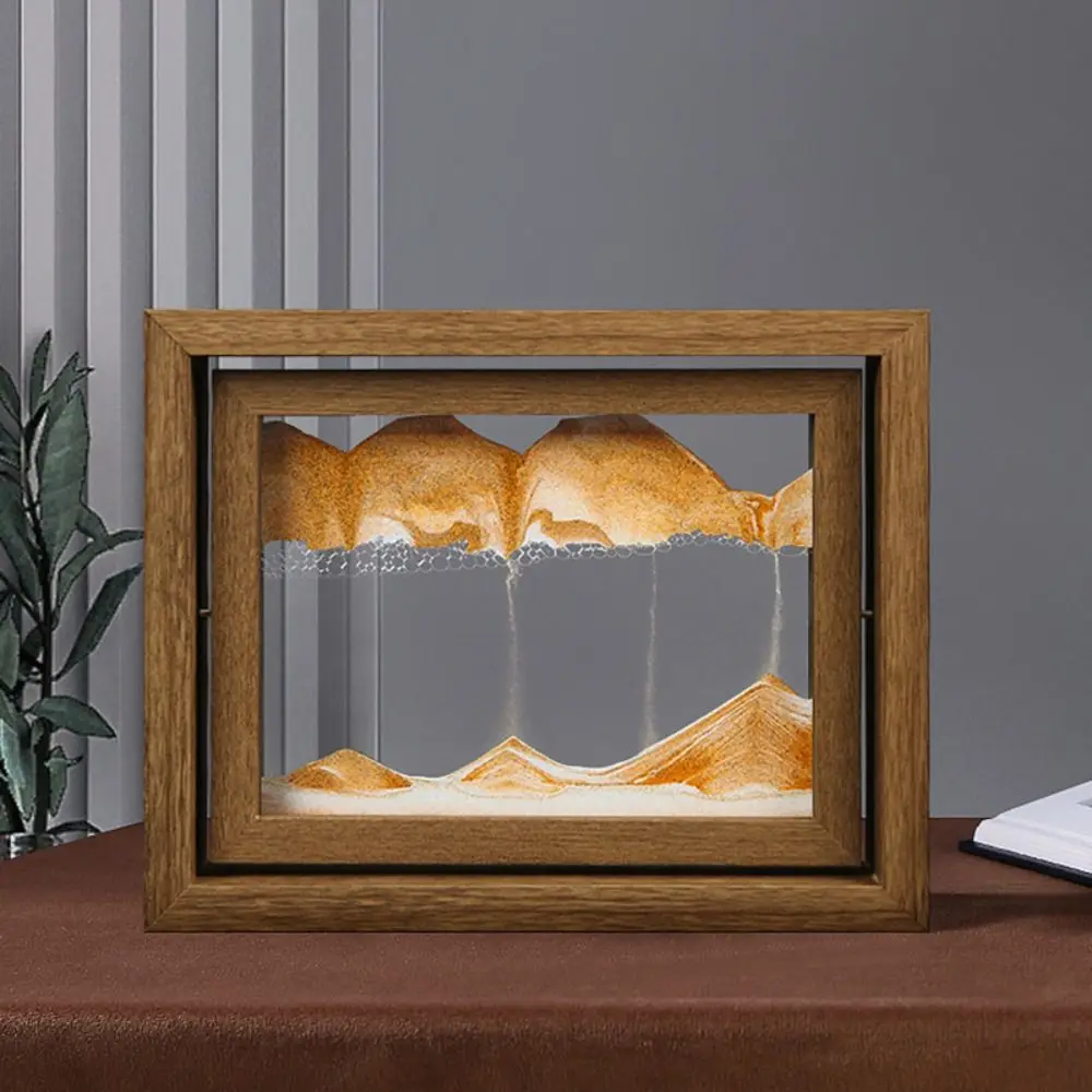 Non-repetitive Sand Landscape Home Decor Increases Patience Desktop Ornament Moving Sand Art Hourglass Quicksand Painting