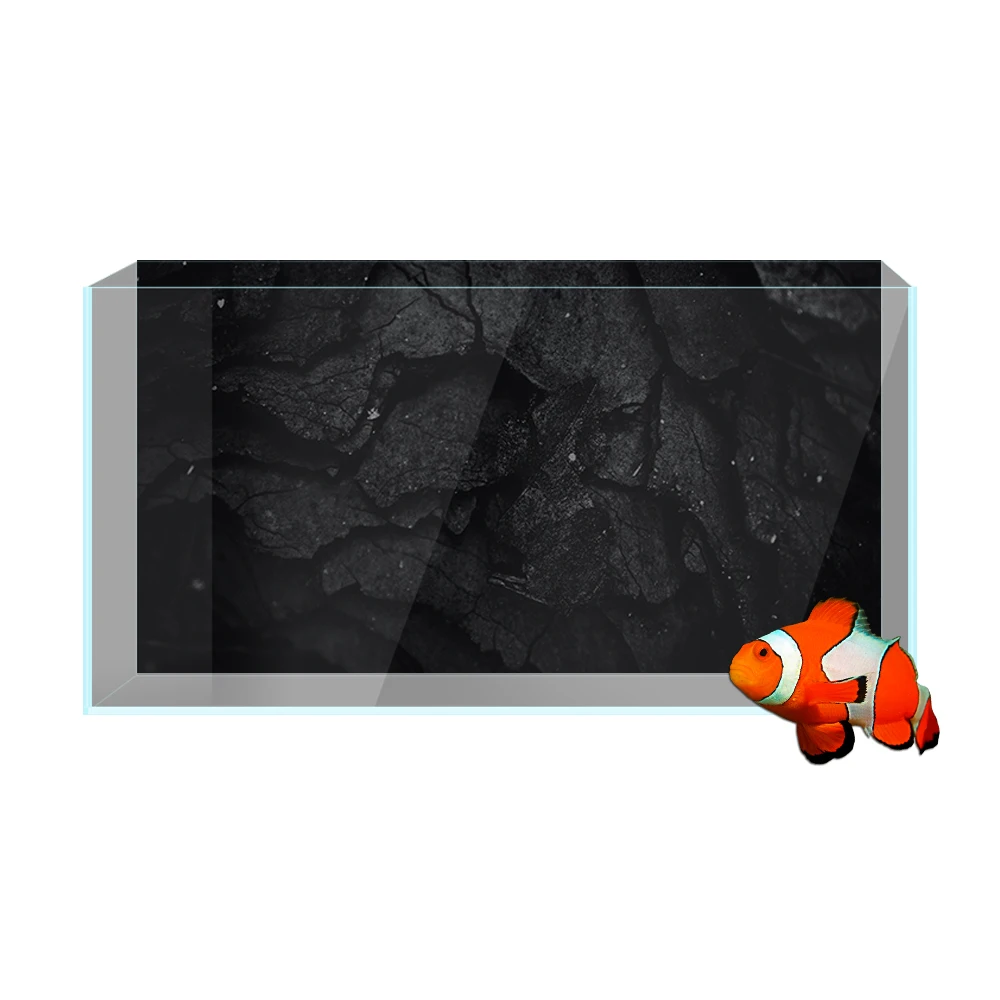 Aquarium Background Sticker, Rock Stone Marble Wall  HD Printing Wallpaper Fish Tank Backdrop Decorations PVC