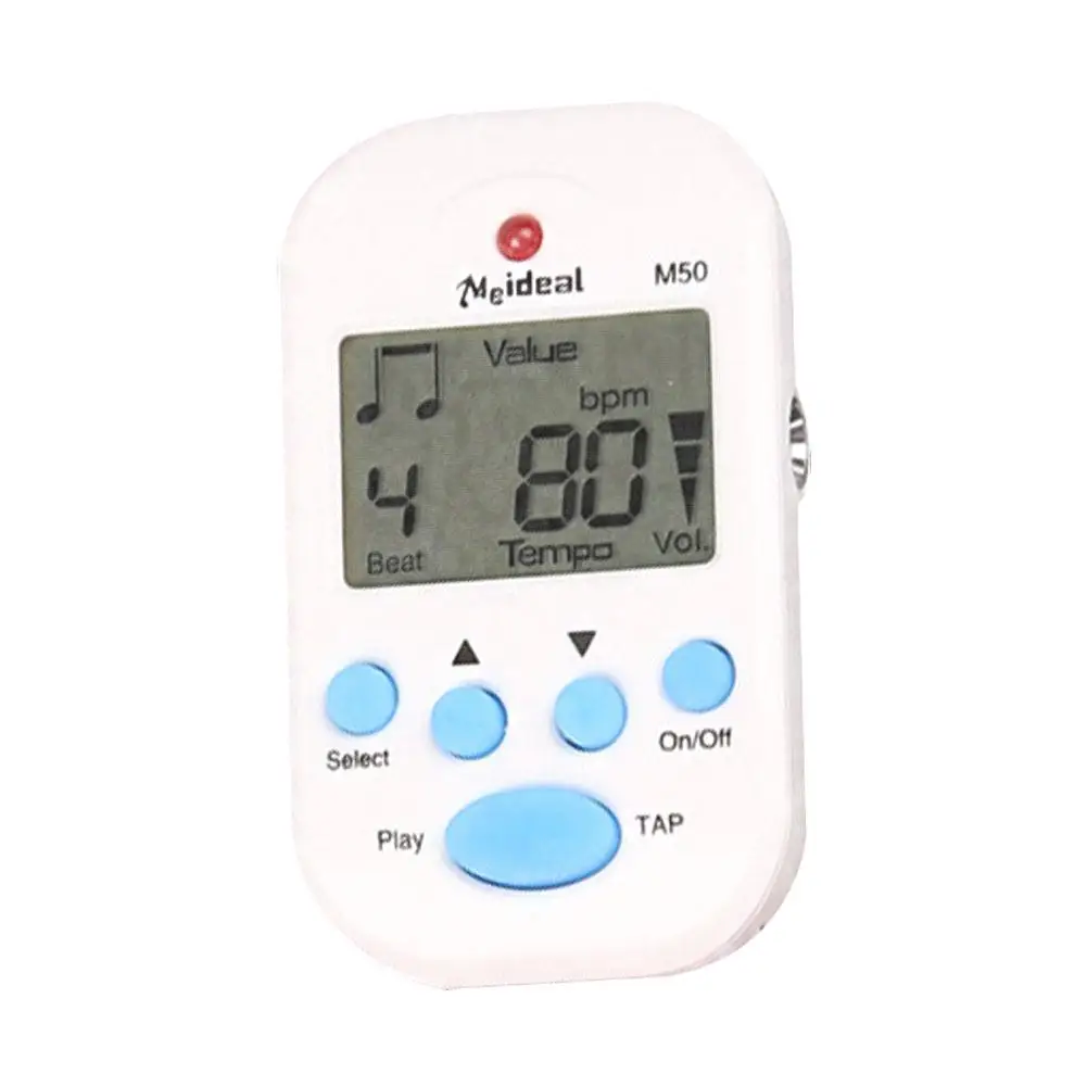 Professionele Clip Op Digitale Beat Tempo Metronome Lcd-Scherm Lichtgewicht Ritme Metronoom Voor Gitaar Viool Bas Snaren M9h5