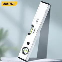 Deli Tools 1Pcs High Precision Spirit Level Measuring Instruments Bubble Level Aluminum Alloy Horizontal Ruler Balance Ruler