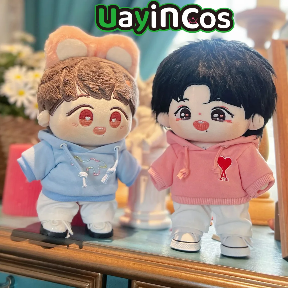 Idol Star Wang Yibo Xiao Zhan Pink Blue Candy Fashion Costume Suit For Plushie Plush Doll Clothes Clothing Accessories Anime To