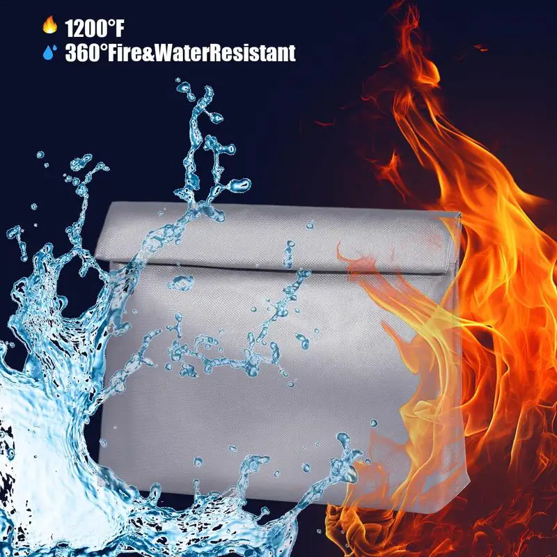 Fire Proof Bags For Cash Fire Proof Money Pouch Waterproof Document Storage Organizer Fireproof Storage Envelopes With Zipper