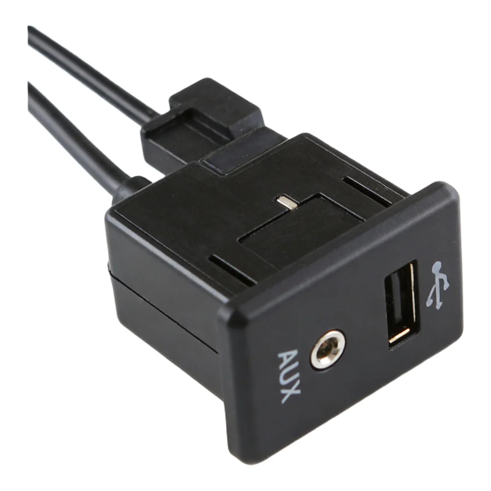 150CM Car AUX Audio Interface + USB Cable Black ABS USB 28023-4BA0B / 795405004 For Nissan 370Z Altima Frontier Kicks- Rogue