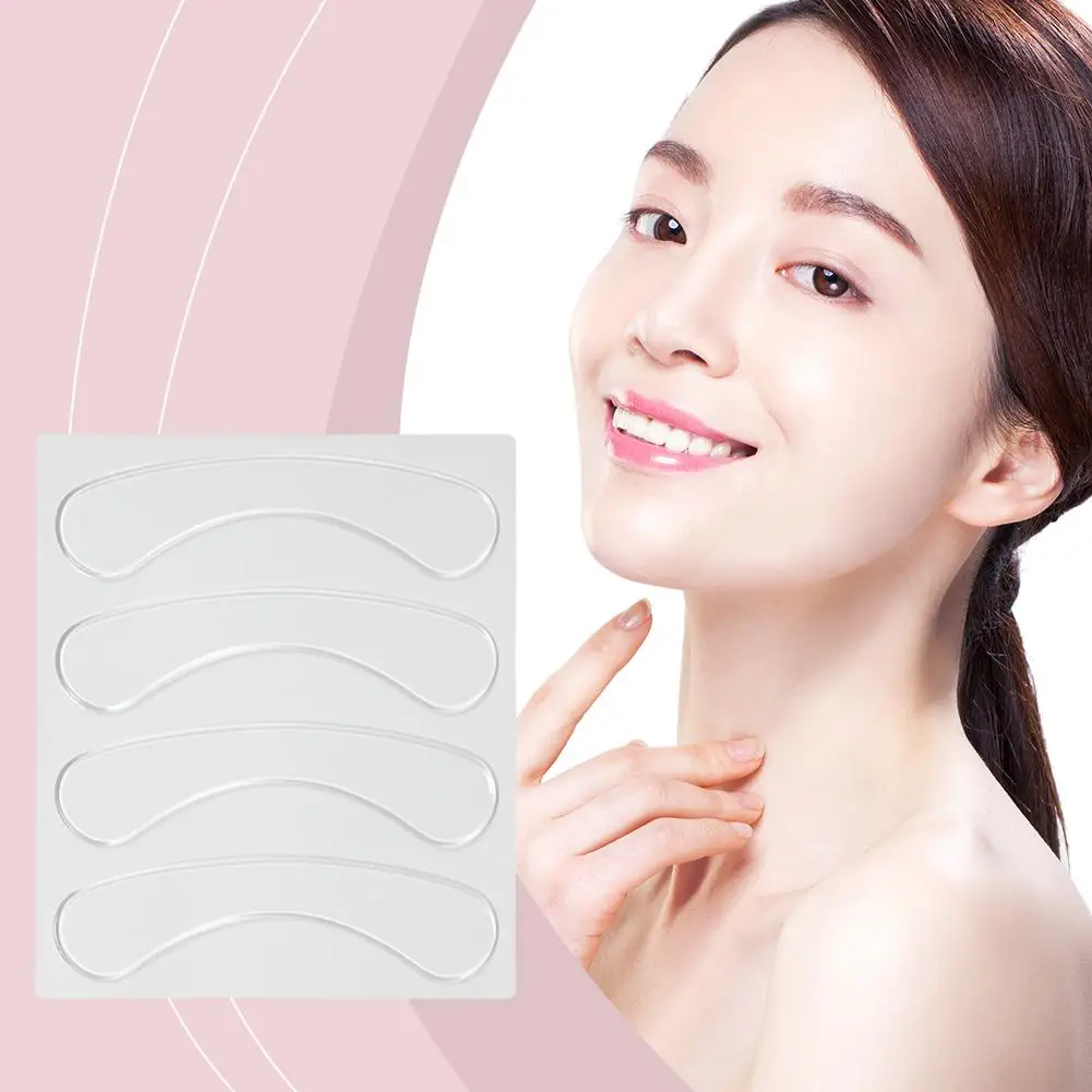 4Pcs Tightening Mouth Lip Anti Wrinkle Pads Patches Set Silicone Silicone Wrinkle Patch Face Removal Reusable T1V4