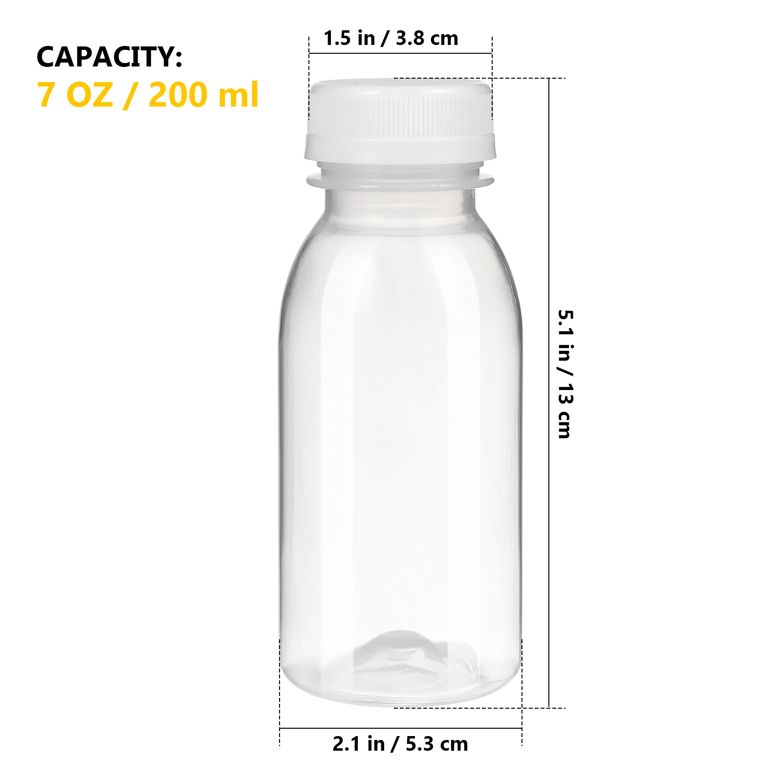 10pcs 200/250/300/350ml bottiglia di succo di plastica bottiglia d'acqua trasparente bottiglia per bevande al latte per animali domestici con coperchio campeggio escursionismo bicchieri