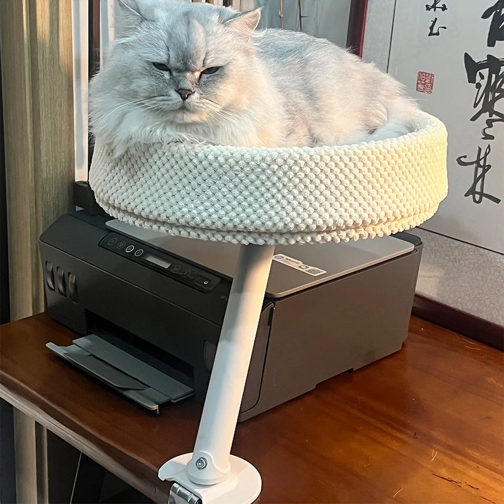 Cat Shelf Hanging Cat Tree for Desktop, Small Cat Condo for Computer Table