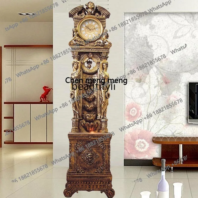

S7486 ss HJ the Grandfather Clock Vertical Bell Large Standing Grandfather Clock Antique Clock