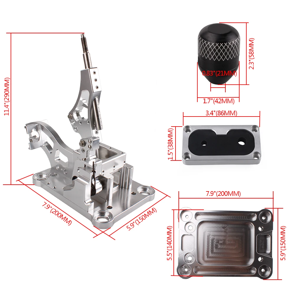 New 6 Speed Shifter Box Cables Knob Trans Bracket Firewall Cable Grommet Shifter Base Plate Whole Set For RSX K-Swap K20 K24