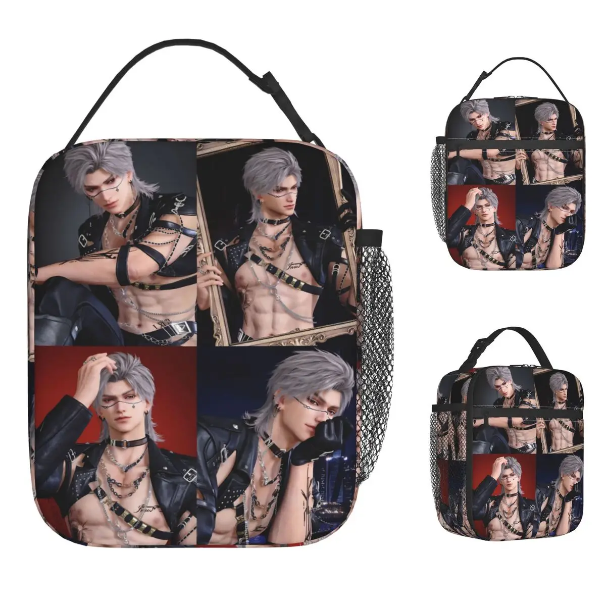 Sylus Love And Space Lunch Bag Game Love And Deepspace Fashion Lunch Box Convenient Tote Food Bags For Oxford Print Cooler Bag