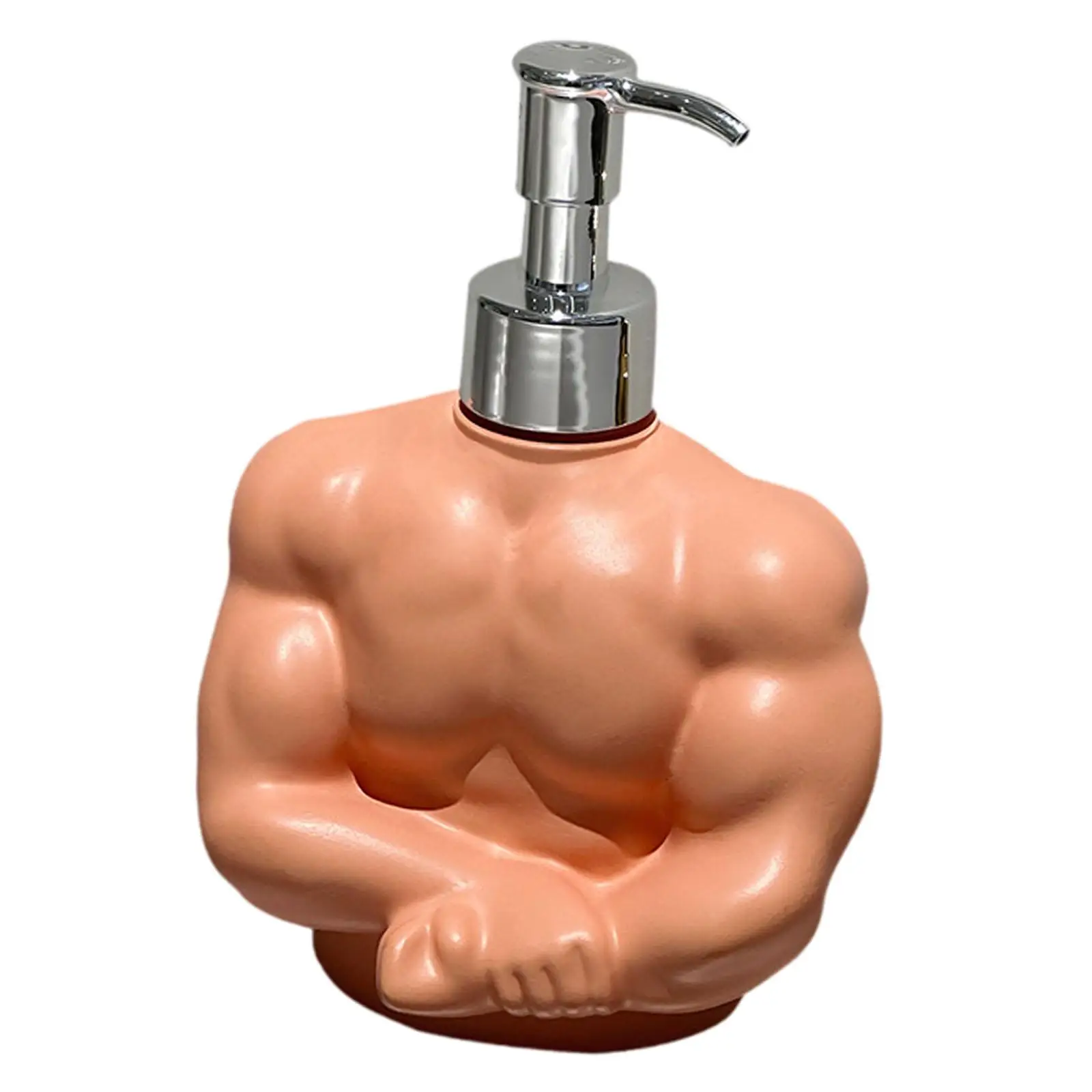 Modern Bodybuilder Liquid Soap Dispenser Vinyl Pump Hand Soap Holder for Bathroom Washroom