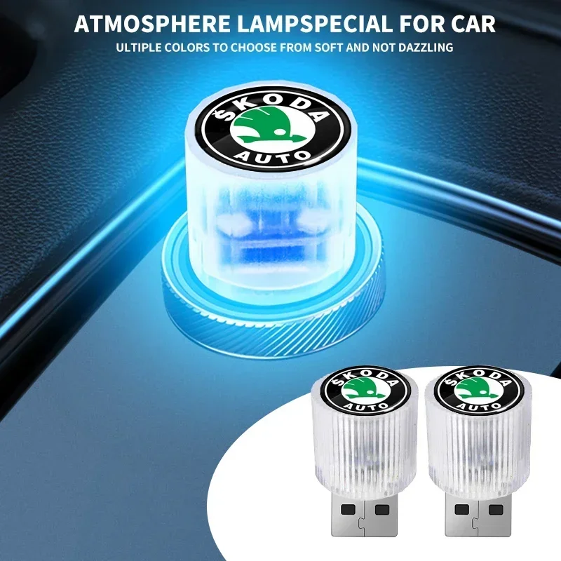 Atmosphere Light Mini Car Interior Decoration Ambient Light For Skoda Octavia Fabia Superb Kamiq Kodiak Yeti Karoq Octavia RS