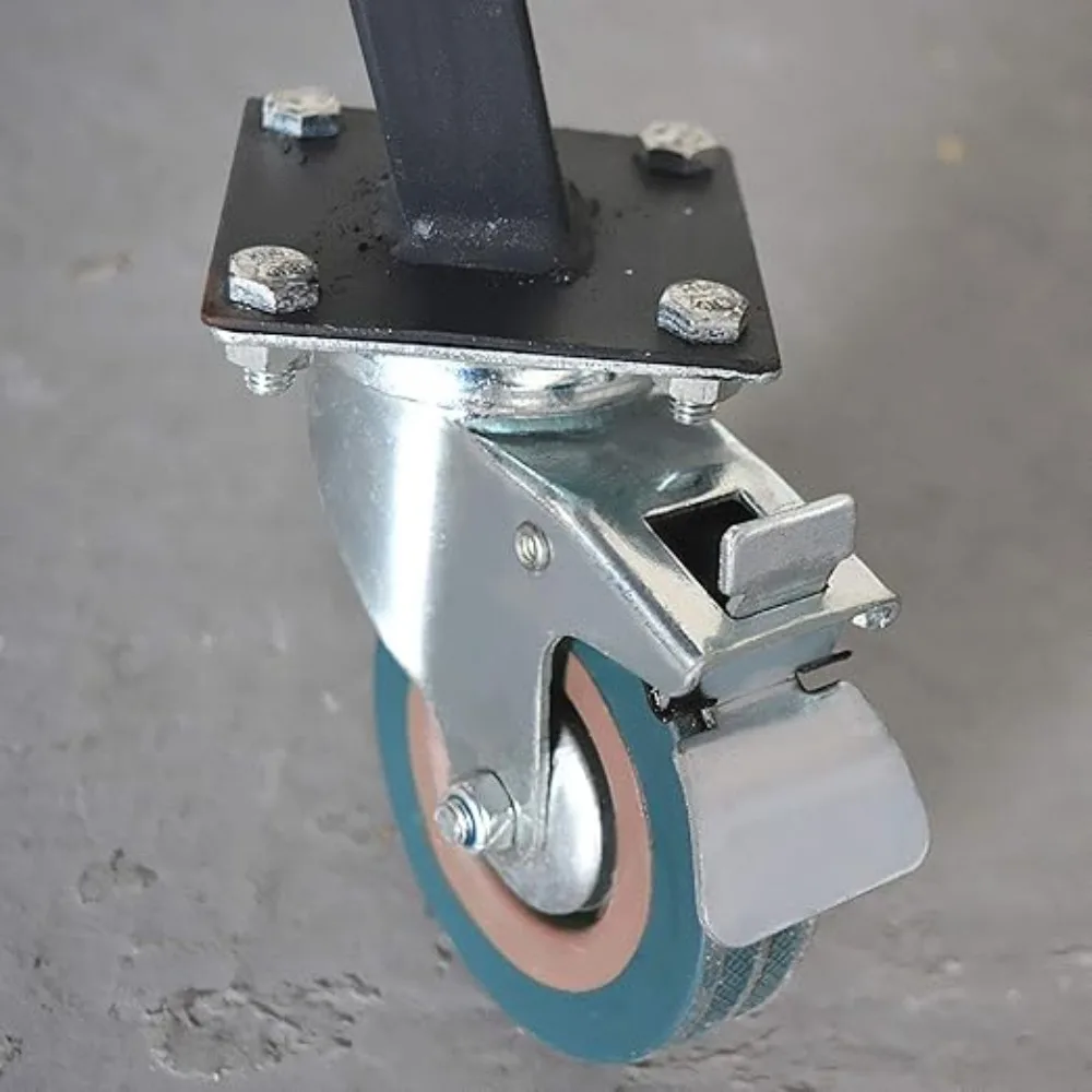 Custom 3 Inch Universal Wheel Brake Gray Rubber Wheel 4 Inch Industrial Caster Cart Pulley Roller Roller Rack Silent Wheel