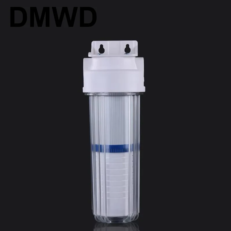 DMWD 10 inches Pre-filter PP Cotton Explosion-proof Transparent Bottle Water Purifier Softener Activated Carbon Filter Cartridge