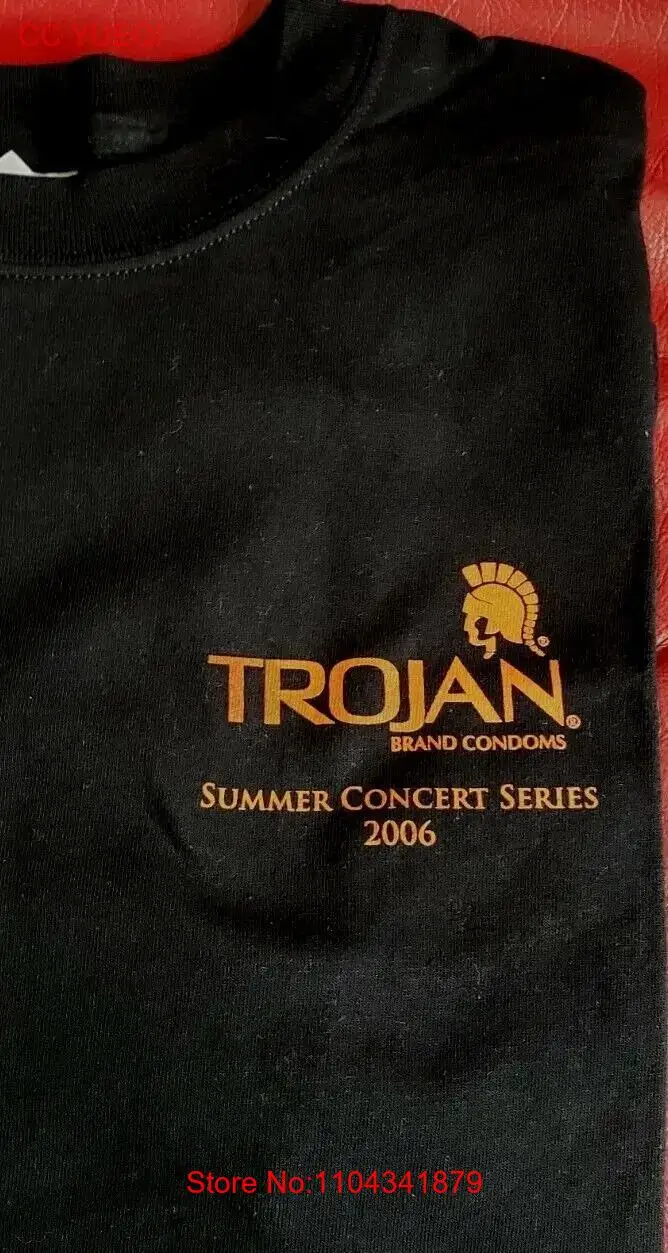 TROJAN Condoms 2006 Summer Concert Series Sz L T-shirt * New! Never Worn!