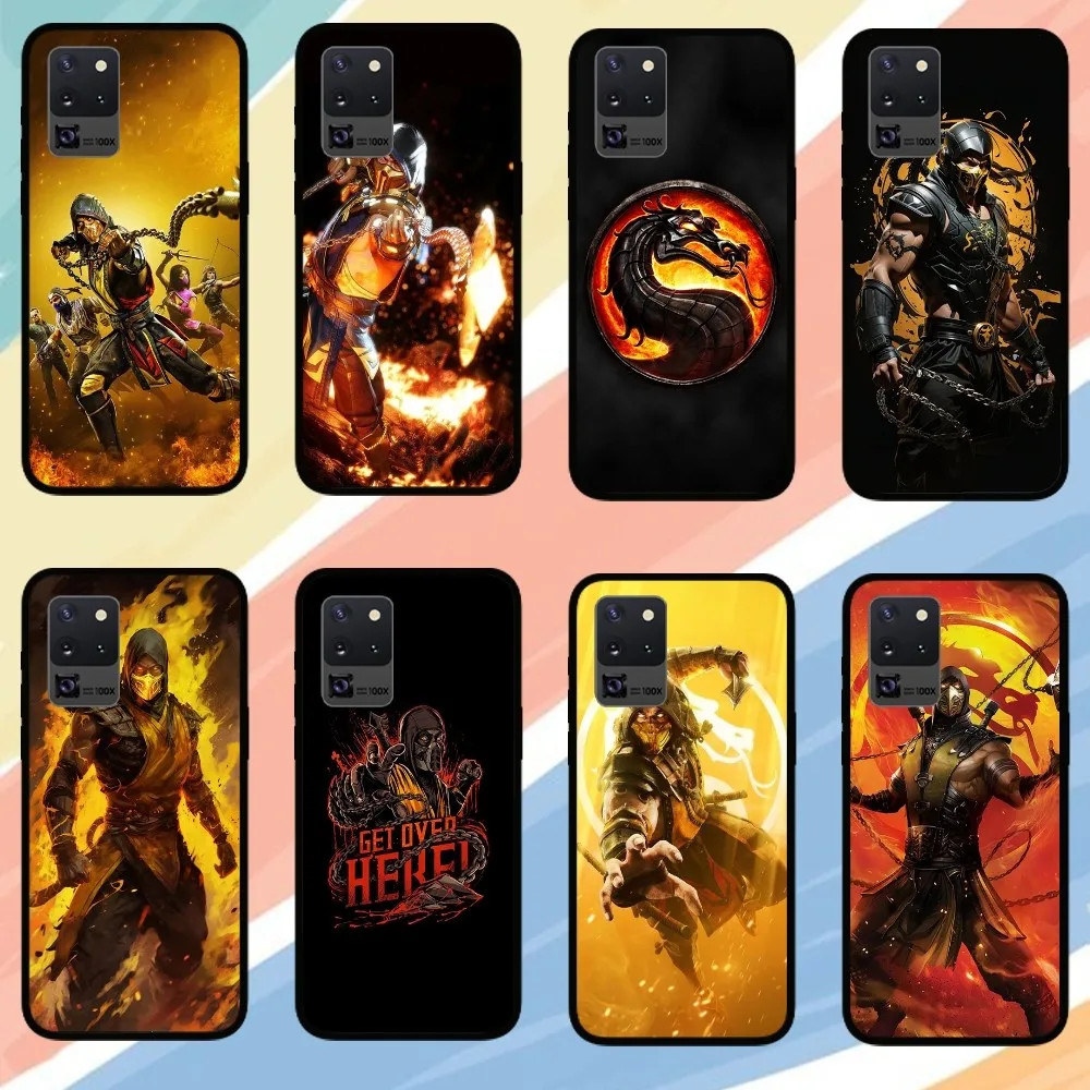 Game Mortal Kombat Phone Case For Samsung Galaxy S24 S23 S22 S21 S20 FE Note 20 Ultra 5G Black Phone Case