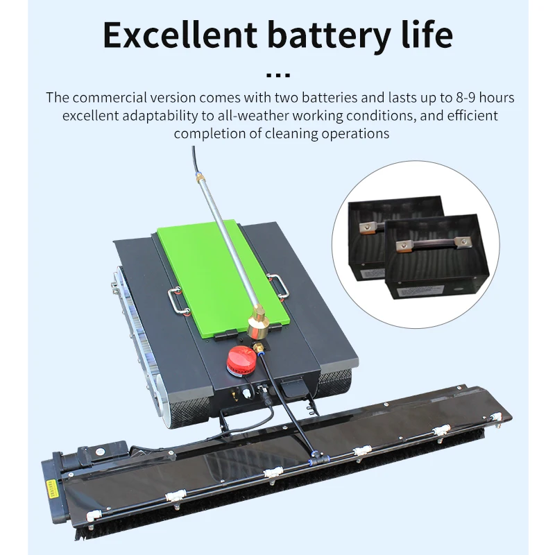 

Solar Panel Cleaning Robot Brush Kit, Water Washing Photovoltaic Cleaning Tool
