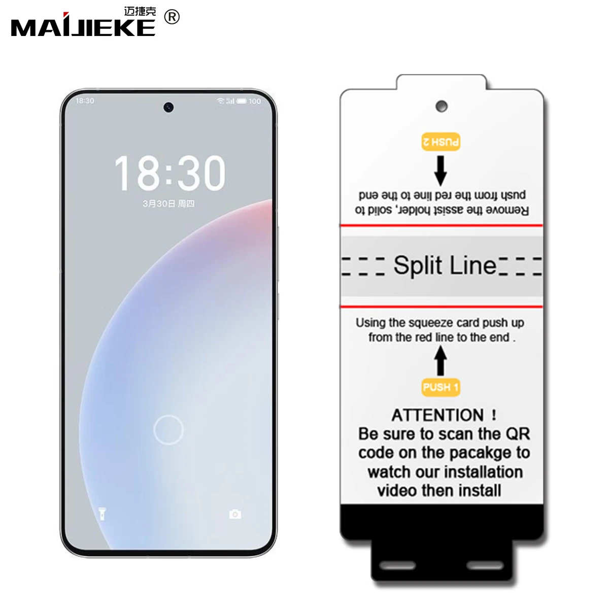 MAIJIEKE 2 Pack HD Front Hydrogel Film for MEIZU 21 20 Pro Self Healing Screen Protector Case Friendly With Fix Tools