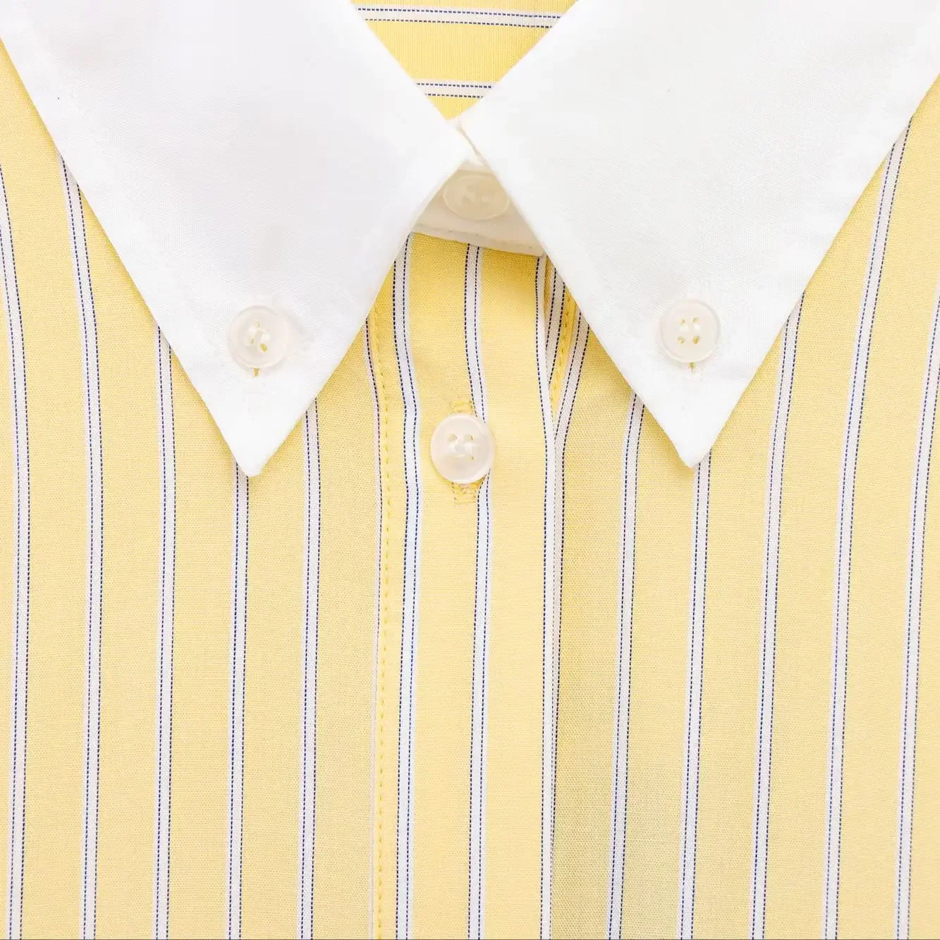 Gestreepte damesoverhemden en blouses Lente katoen Patchwork Rechte zakken met lange mouwen Comfortoverhemden Dameskleding