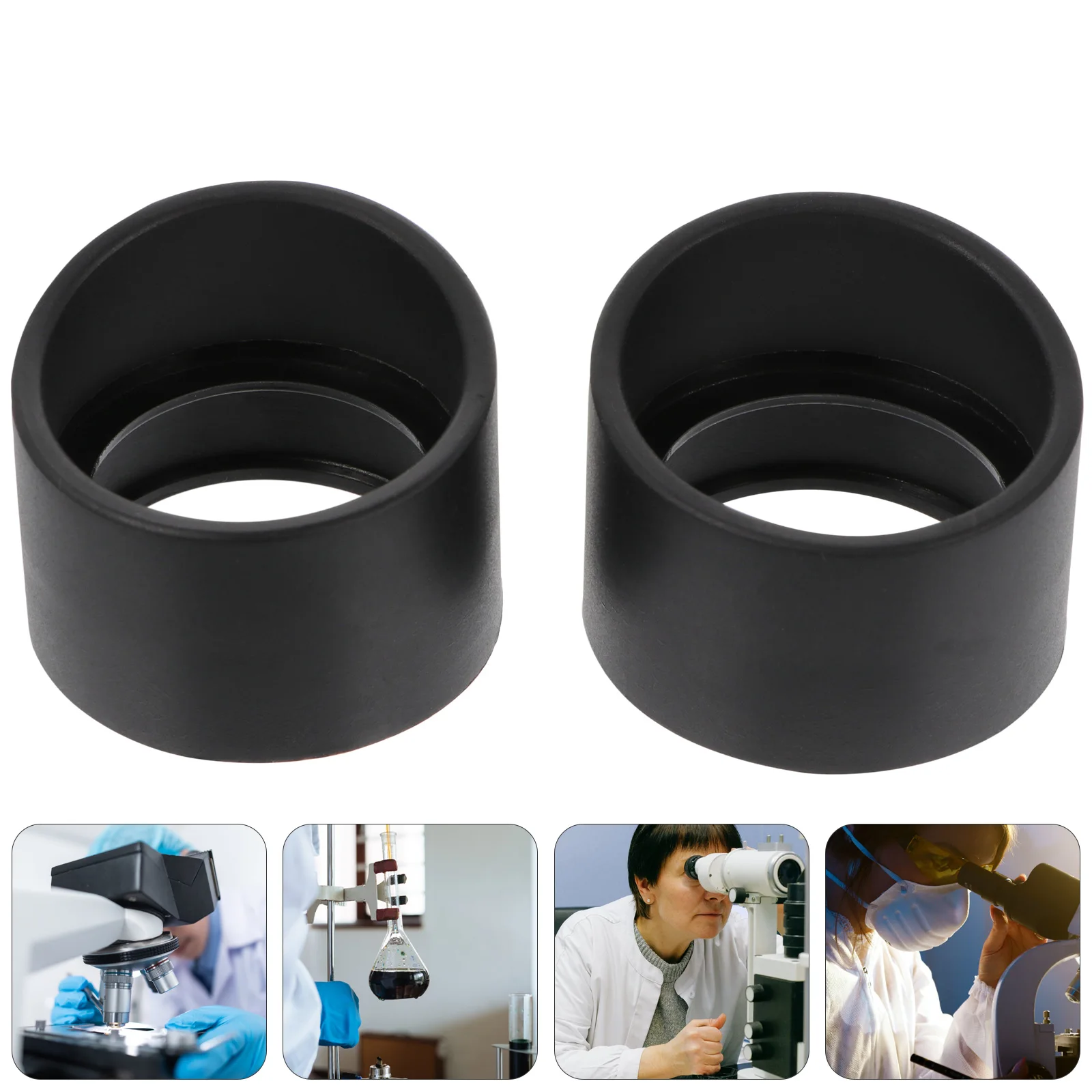 

2Pcs Microscope Eyepiece Guard Rubber Eye Shield for Stereo Microscope Telescope Lens Protection Cover Improved Clarity