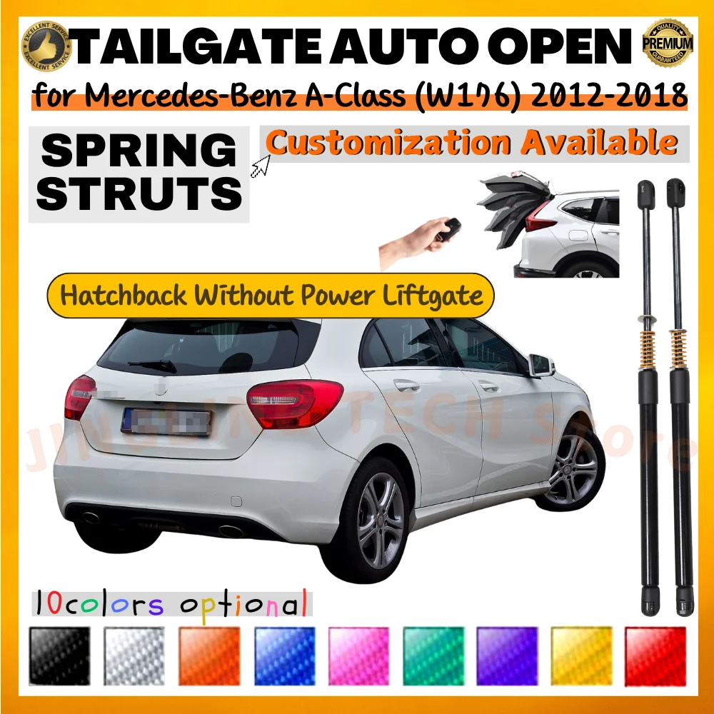 

Qty(2) Trunk Strut with Spring for Mercedes-Benz A-Class W176 2012-2018 W/O Power Liftgate Rear Tailgate Boot Lift Support Shock