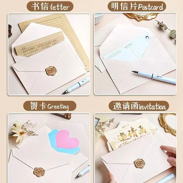 Imagem -03 - Envelopes de Papel para Embalagem Cartão Obrigado Armazenamento de Cartões Postais Aniversário e Casamento 10 Pcs Pack 16.2x11.3cm