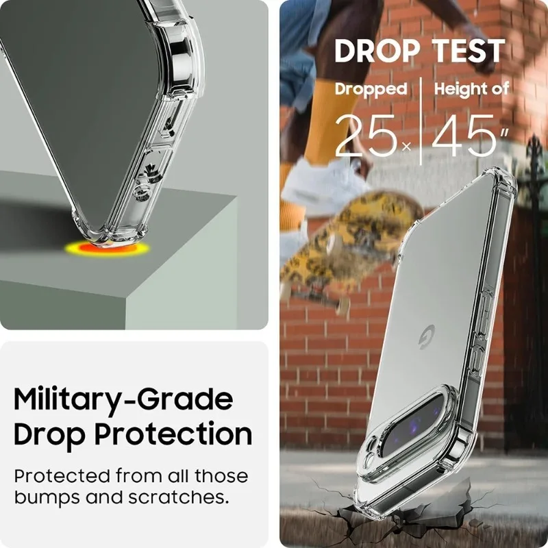 حافظة شفافة لهاتف جوجل بيكسل 9 10 برو XL غطاء خلفي رفيع ناعم من مادة البولي يوريثان الحراري لهاتف Pixel10 Pixel 9A 8 8A 7A 6 Pro Pixel 9 Pro