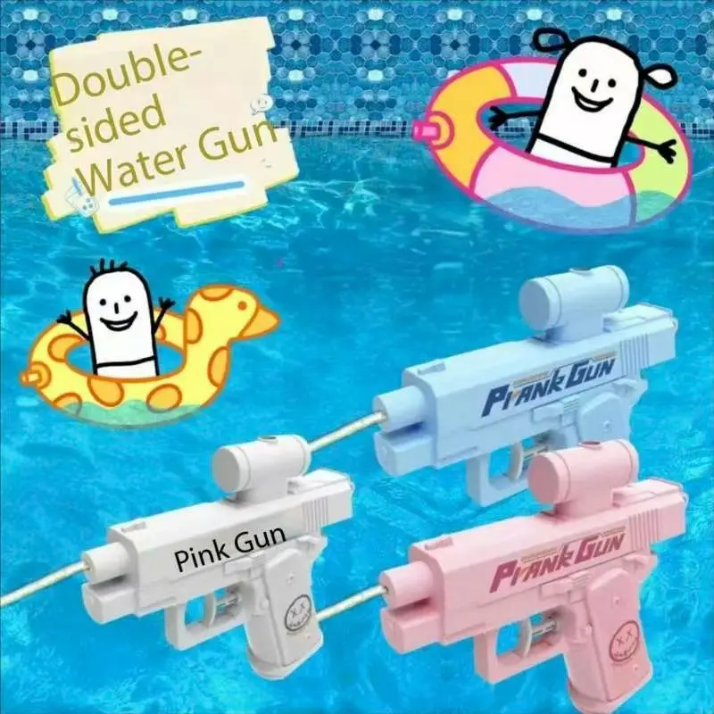 Jouet de pistolet à eau d'été-pulvérisation de farces Double face amusante, blague contre les éclaboussures inversées pour la combat aquatique en plein air, jeu de plage de piscine fraîche