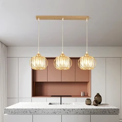 1/3 Heads Crystal LED Pendant Lights for Dining Room Living Room Nordic Black Iron Shade Kitchen E27 Decor Hanging Ceiling Lamp