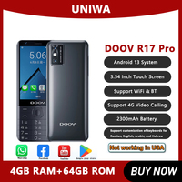 UNIWA DOOV R17 Pro Smart Mobile Phone Whatsapp Android 13 Touch Screen 4G Keypad Phones 3.54\