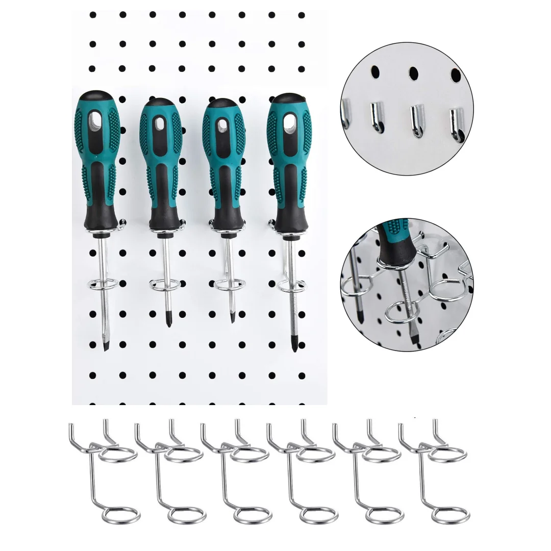 10pc Screwdriver Holder Multi-Ring Tool Holders Tool Organizer Racks Pegboard Accessories