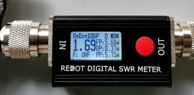 REDOT RD106P 120W Digital SWR Meter SWR&Power Meter FMB VHF UHF 80-999MHz Standing-wave Ratio 1.00-99.9 Support DMR Walkie Talki