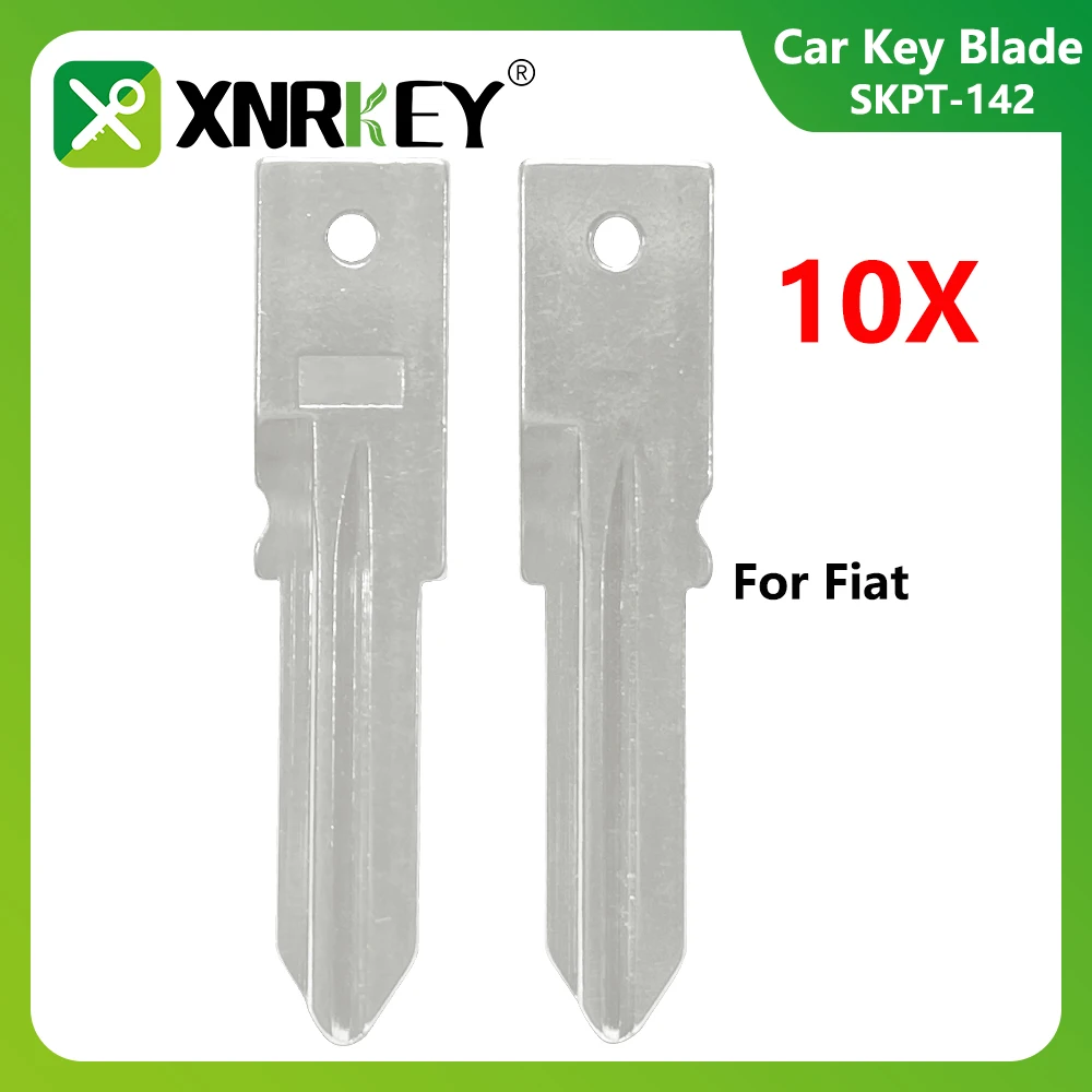 

XNRKEY 10pcs #142 Flip Car Key Blade For Fiat Metal Replacement Uncut Key Blade