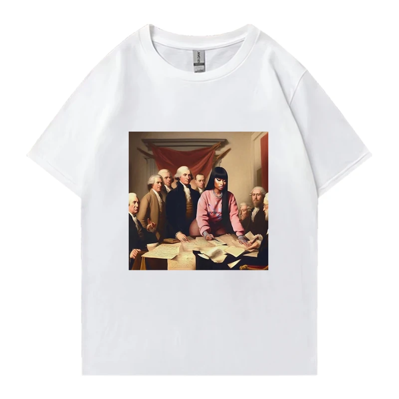 

Рэпер Nicki Minaj Pink Friday 2, футболки для мужчин и женщин, винтажная уличная одежда большого размера, унисекс, летняя футболка из 100% хлопка с короткими рукавами