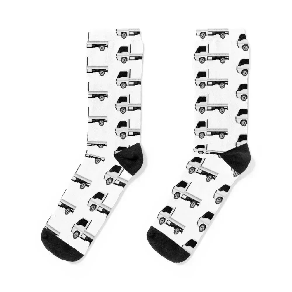 

80's Kei Truck White Socks crazy with print summer Socks Women's Men's