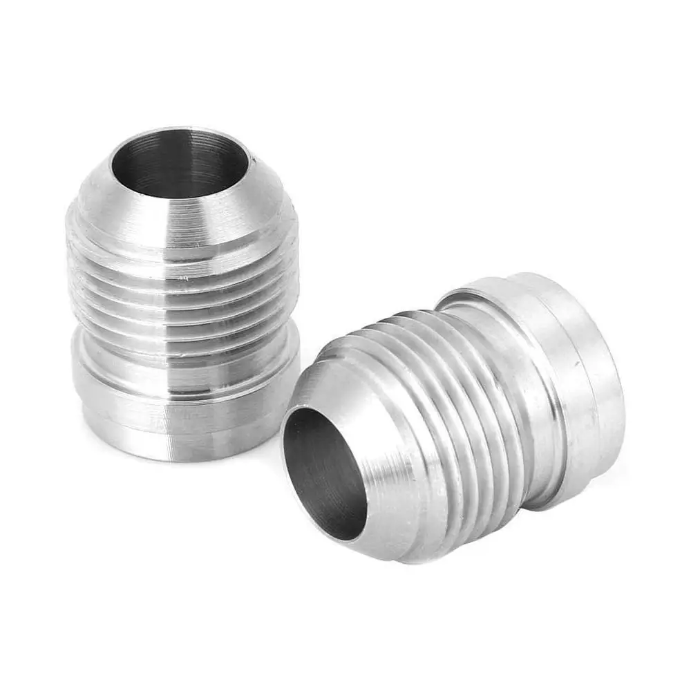 1~10PCS Aluminum Nitrous Hose Fitting AN6 AN8 AN10 AN12 AN16 AN20 Male Billet Straight Male Weld Fitting Adapter Weld Bung