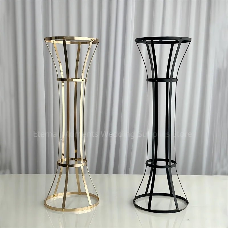Hochzeits-Blumenständer 90cm Gold/Schwarz, Bogen-Dekoration für den Gang, Romantisches Tischdekorationselement, Dekoration für Zuhause und Veranstaltungsorte – Detail 4