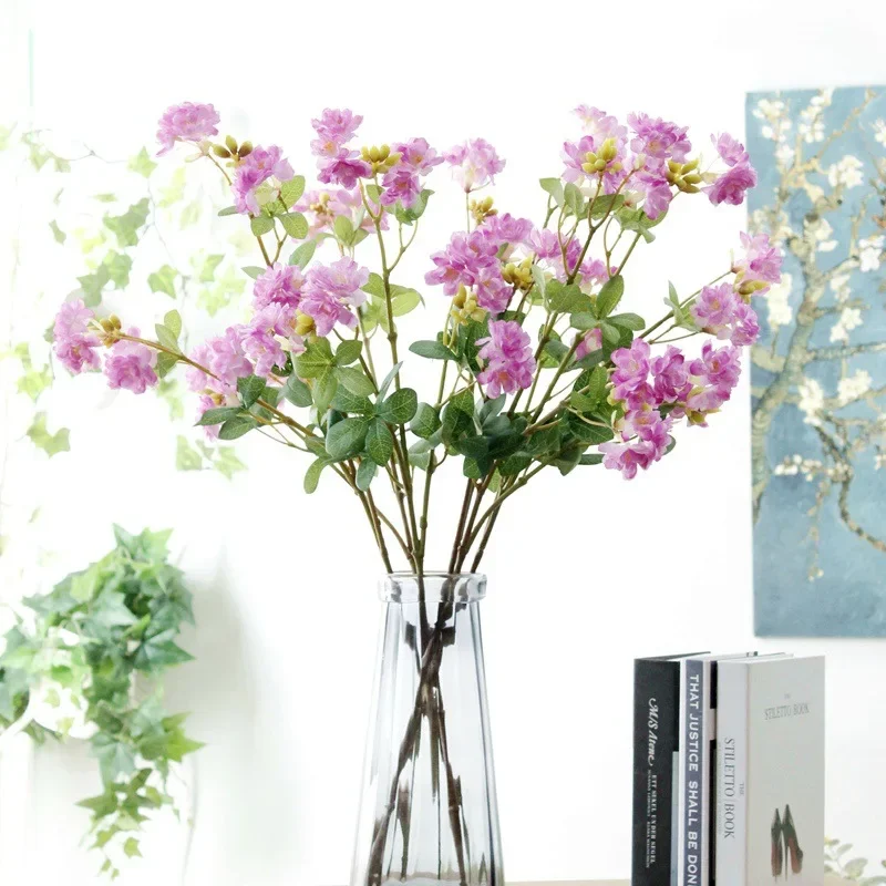 

Artificial Silk Cherry Blossom Branch, Faux Flowers for Home Wedding Decoration, DIY Fake Cherry Trees, Artificial Flowers for I