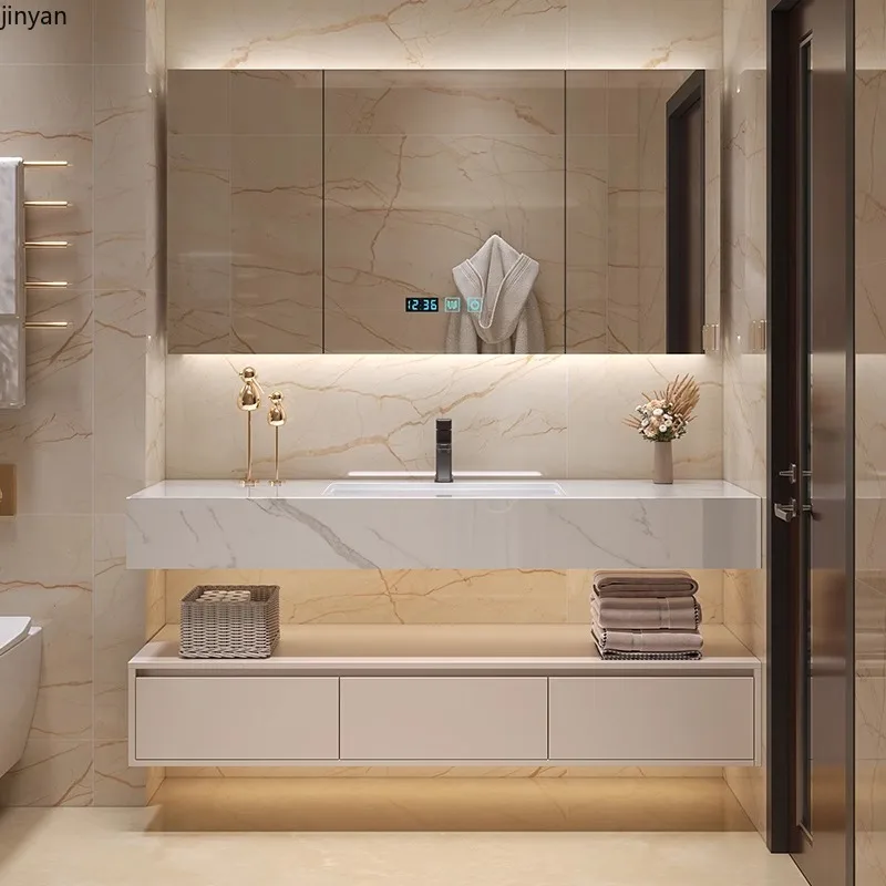 Modern Simple Bathroom Cabinets Vintage Vanity White Shower Bathroom Cabinets Makeup Storage Tocador Mueble Maquillaje Furniture