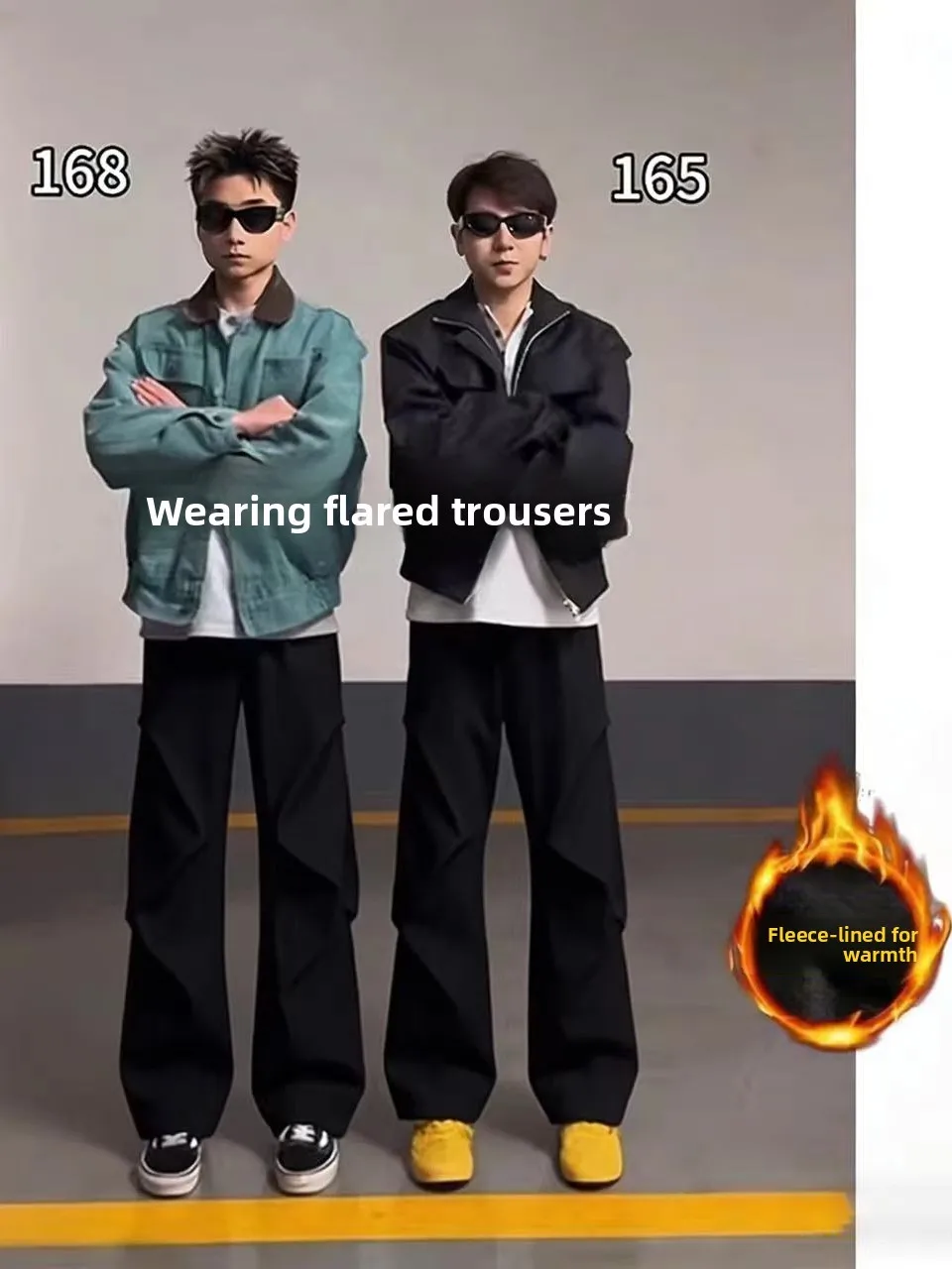 

Мужские брюки Bla Fce с плиссировкой и подкладкой, осенне-зимние, прямого кроя, широкие, струящиеся, повседневные, молодежные, модные