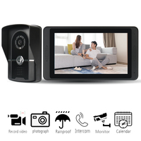 SYSD Video Door phone DVR 7 Inch Touch Screen Video Intercom Doorbell with Record snapshort Kit Villa Surveillance IP55