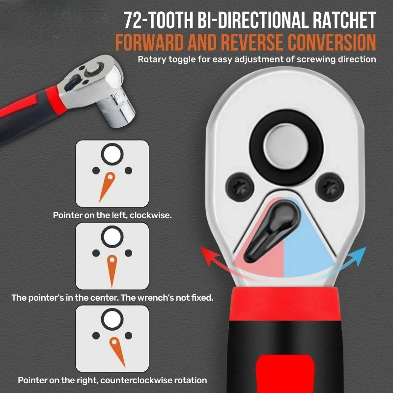 New 1/4" Drive Quick-Release Ratchet & Bit Set, Cr-V Steel W/ Phillips/Slotted Screwdrivers for Auto Repair & Hand Tools