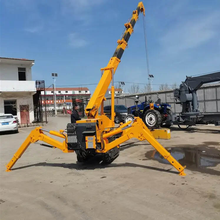 Unic Mini Spider Crane 1t 3t 5t Spider Crawler Crane Lifting Machinery
