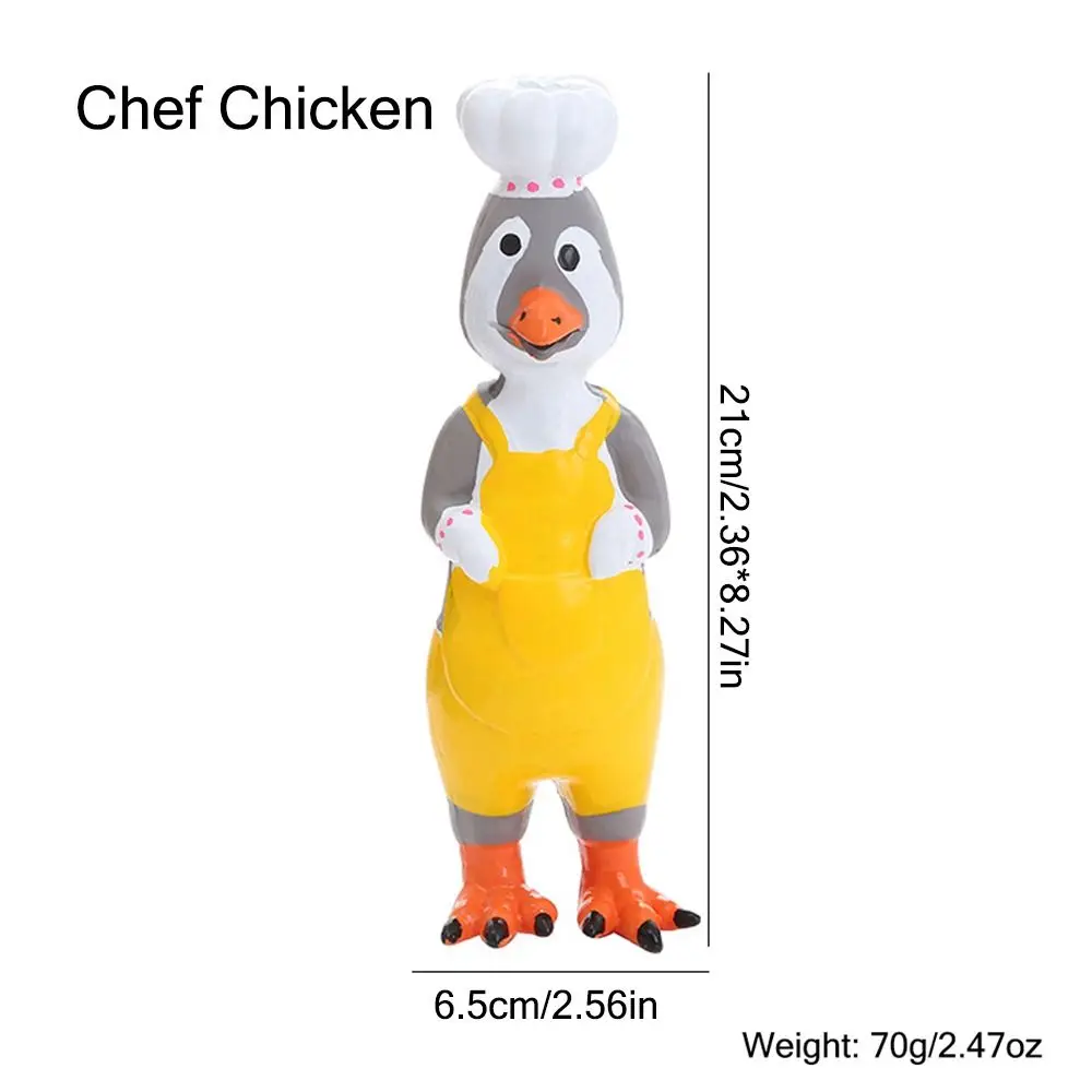 Interesting Screaming Latex Rubber Chicken Durable Soft Rubber Interactive Dog Toy Dog Latex Squeaky Toy for Small Medium Dogs