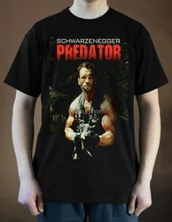 Predator Movie Poster Ver. 3 Arnold Schwarzenegger T-Shirt (Black) S-5Xl