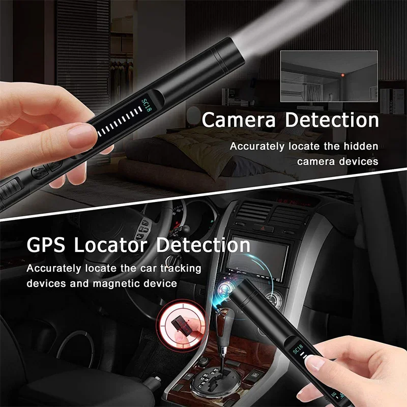 SC18 Anti-spy Camera Detector Prevent Monitoring Wireless Signal Detector Car GPS Locator Tracking Detection Artifact Sensor