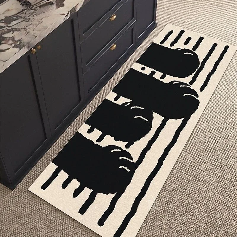 Nordic Diatomaceous Earth Material Kitchen Toilet Floor Mat Water Absorption Quick Drying Erasable Cat's Paw Long Strip Foot Rug